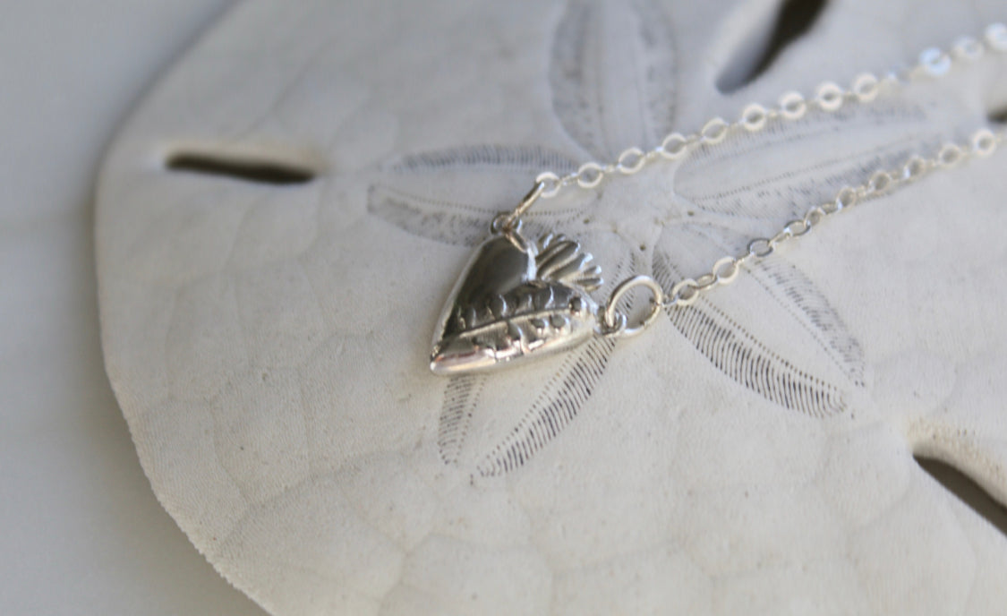 Holy Hearts™ Chaste Heart Of St. Joseph Necklace In Sterling Silver - Journeys of Faith