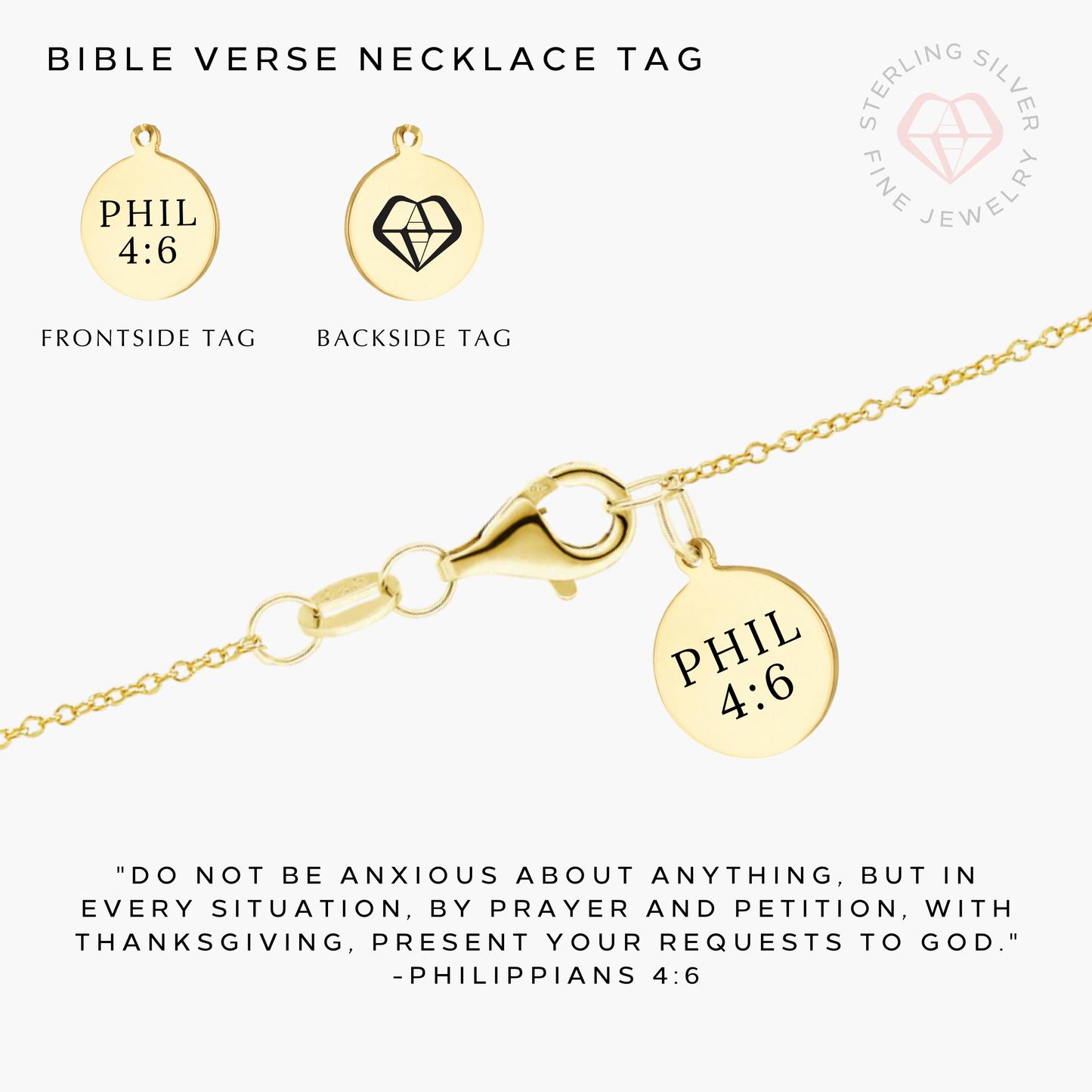 My Stronghold Necklace- Gold Vermeil & Sterling Silver - Journeys of Faith