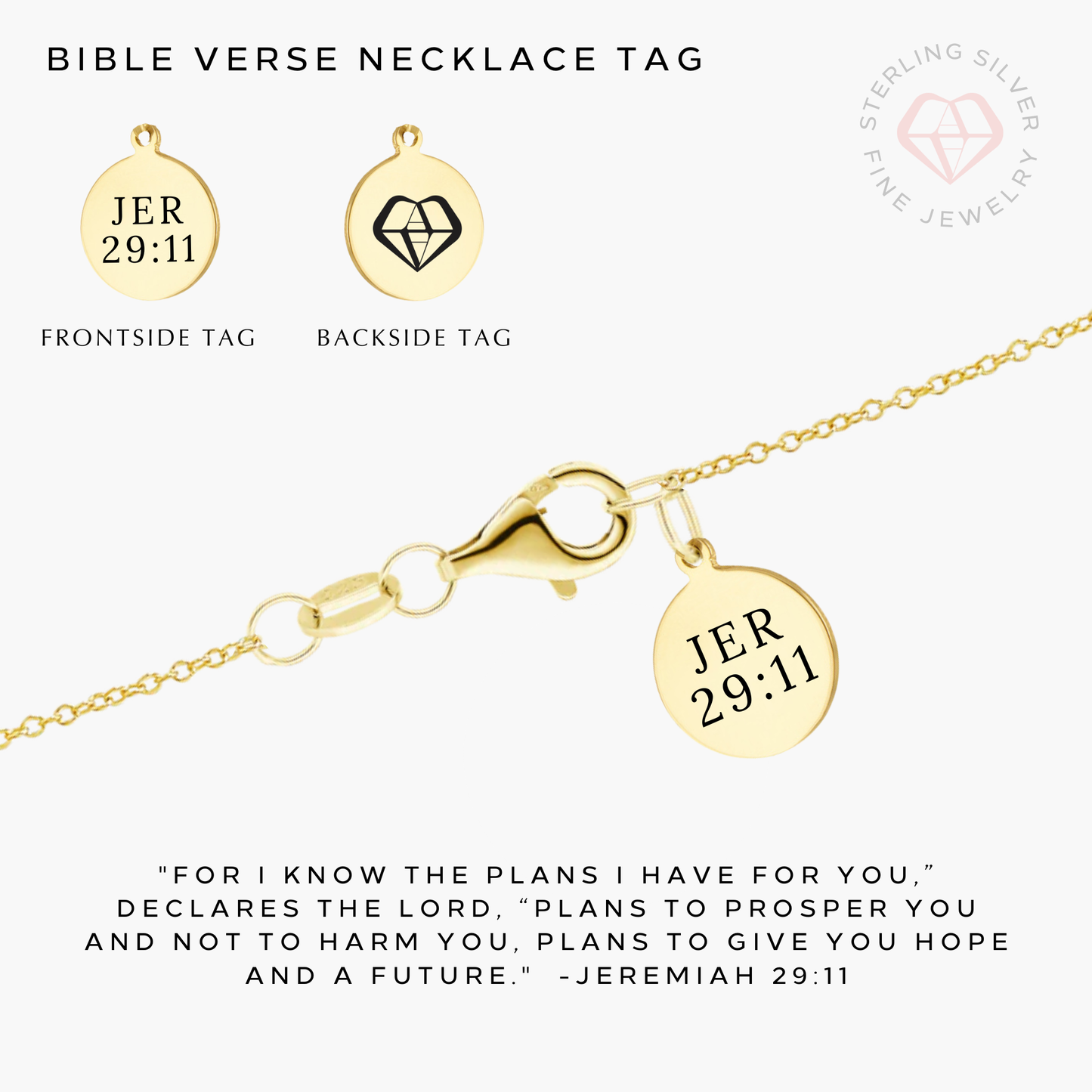 My Provider Cross Necklace- Gold Vermeil & Sterling Silver - Journeys of Faith