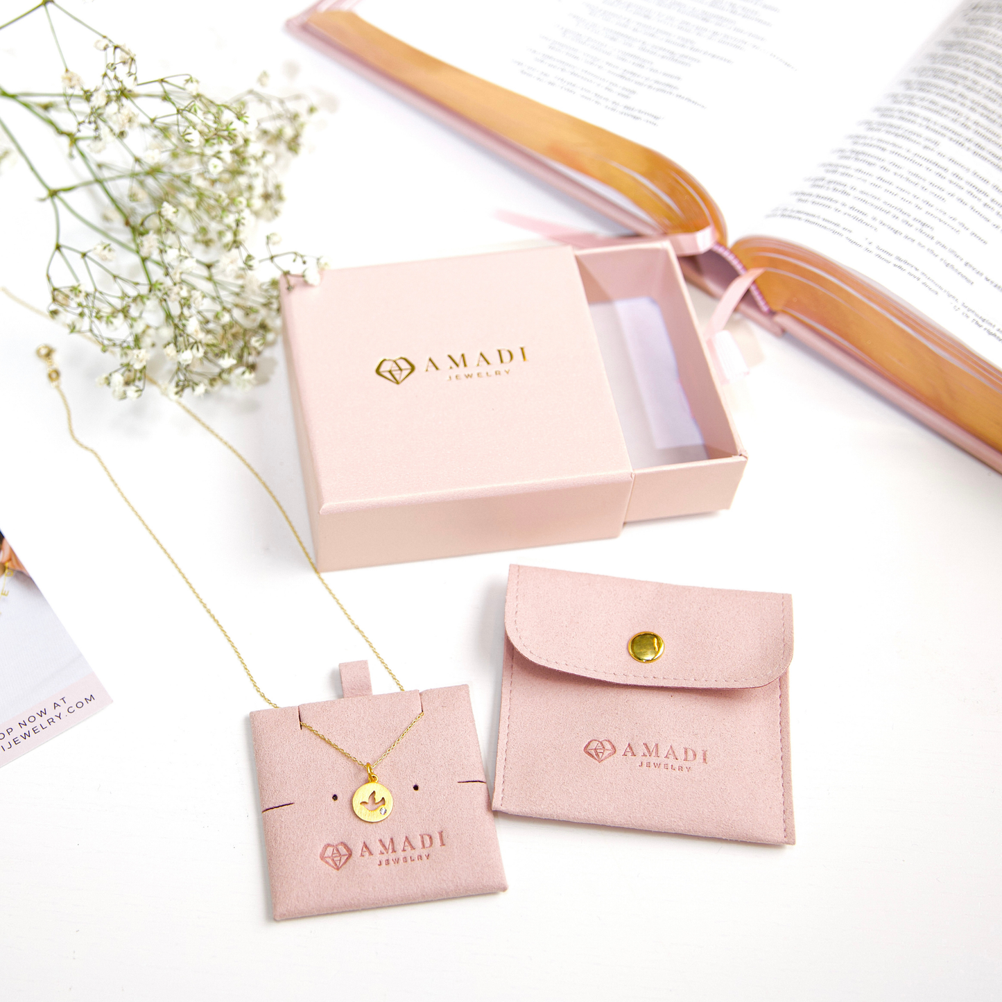 Matthew 3:16 Dove Necklace- Gold Vermeil, Sterling Silver & Rose Gold - Journeys of Faith