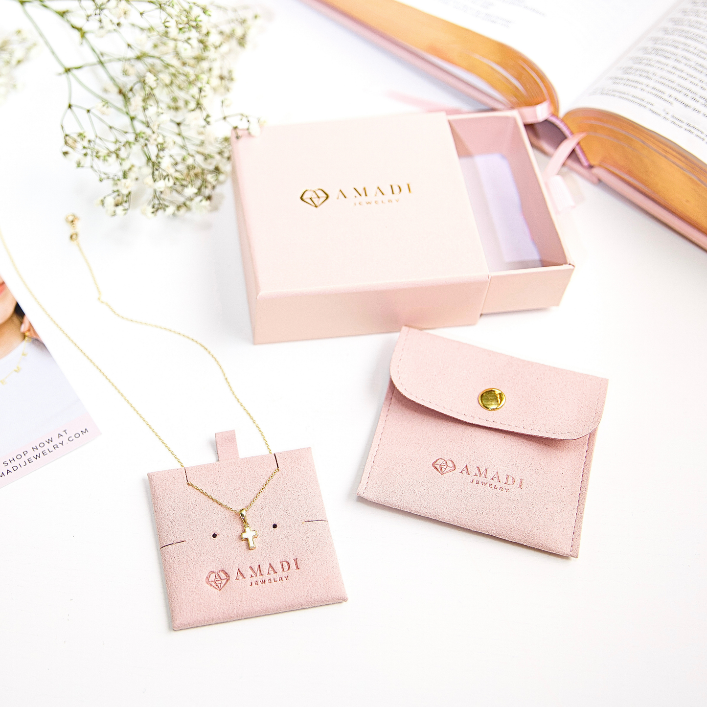 Pure Grace Cross Necklace- Gold Vermeil & Sterling Silver - Journeys of Faith