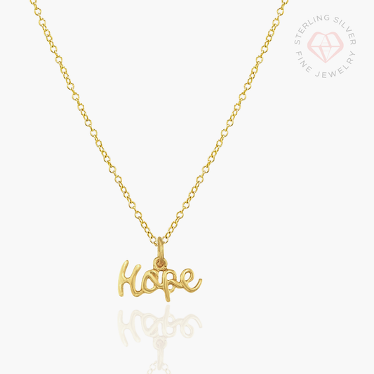 My Hope Necklace- Gold Vermeil & Sterling Silver - Journeys of Faith