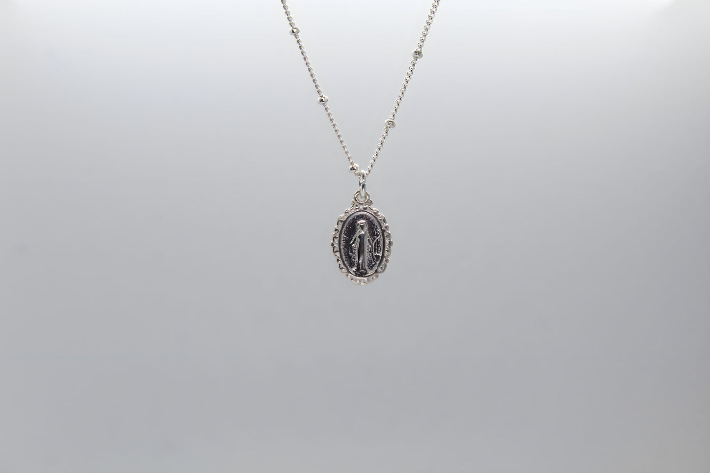 Intricate Miraculous medal necklace-Silver - Journeys of Faith