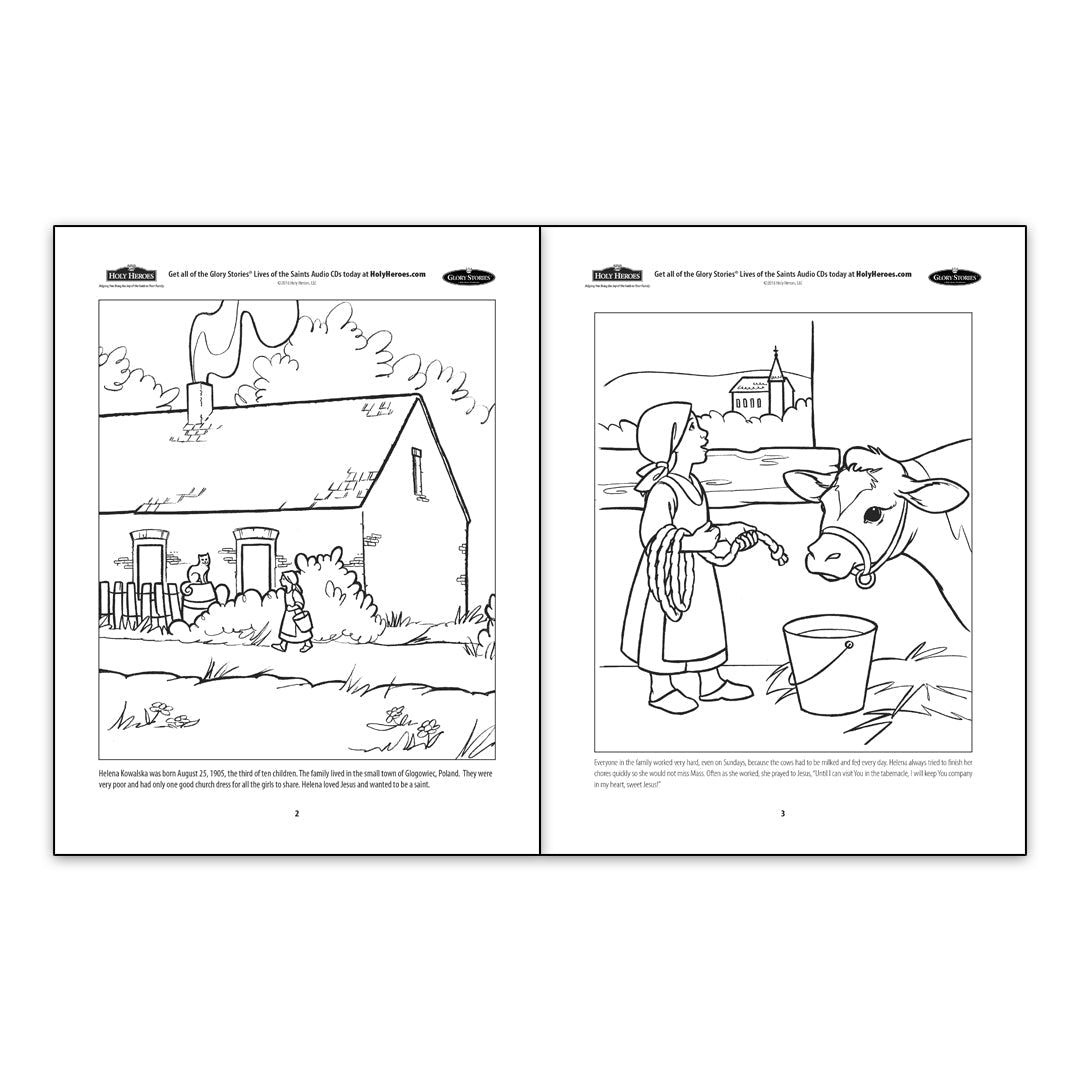 Saint Faustina and Divine Mercy Coloring Book