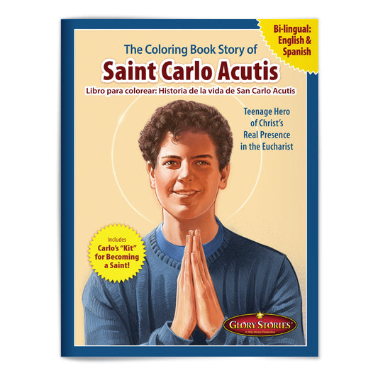 Saint Carlo Acutis bi-lingual Coloring Book - Journeys of Faith