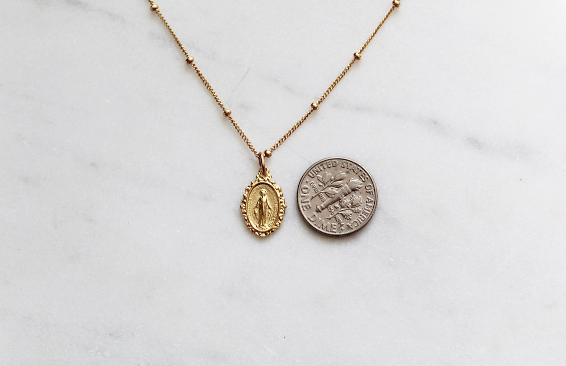 Intricate Miraculous medal necklace - Journeys of Faith