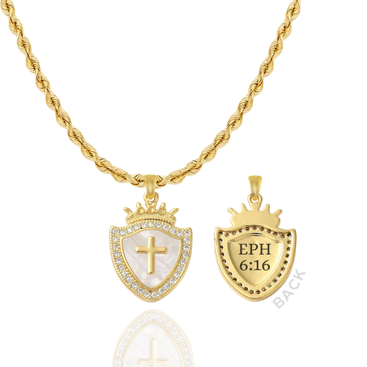 Shield of Faith Necklace (Ephesians 6:16) - Journeys of Faith