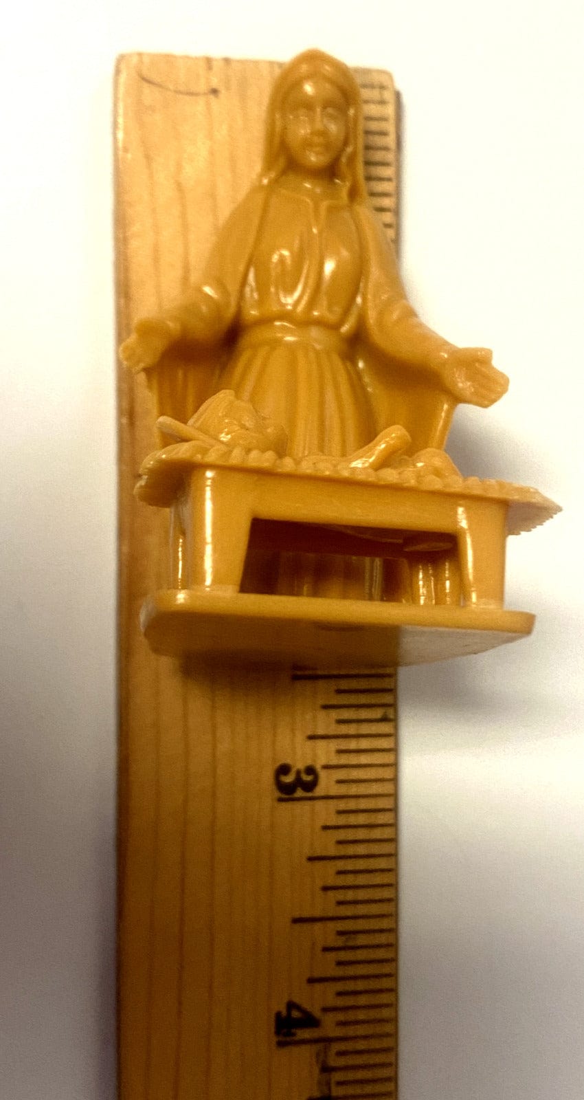 Small 2.25-inch nativity statue by Bob and Penny Lord, depicting a Christian religious figure for collectibles or spiritual decor.