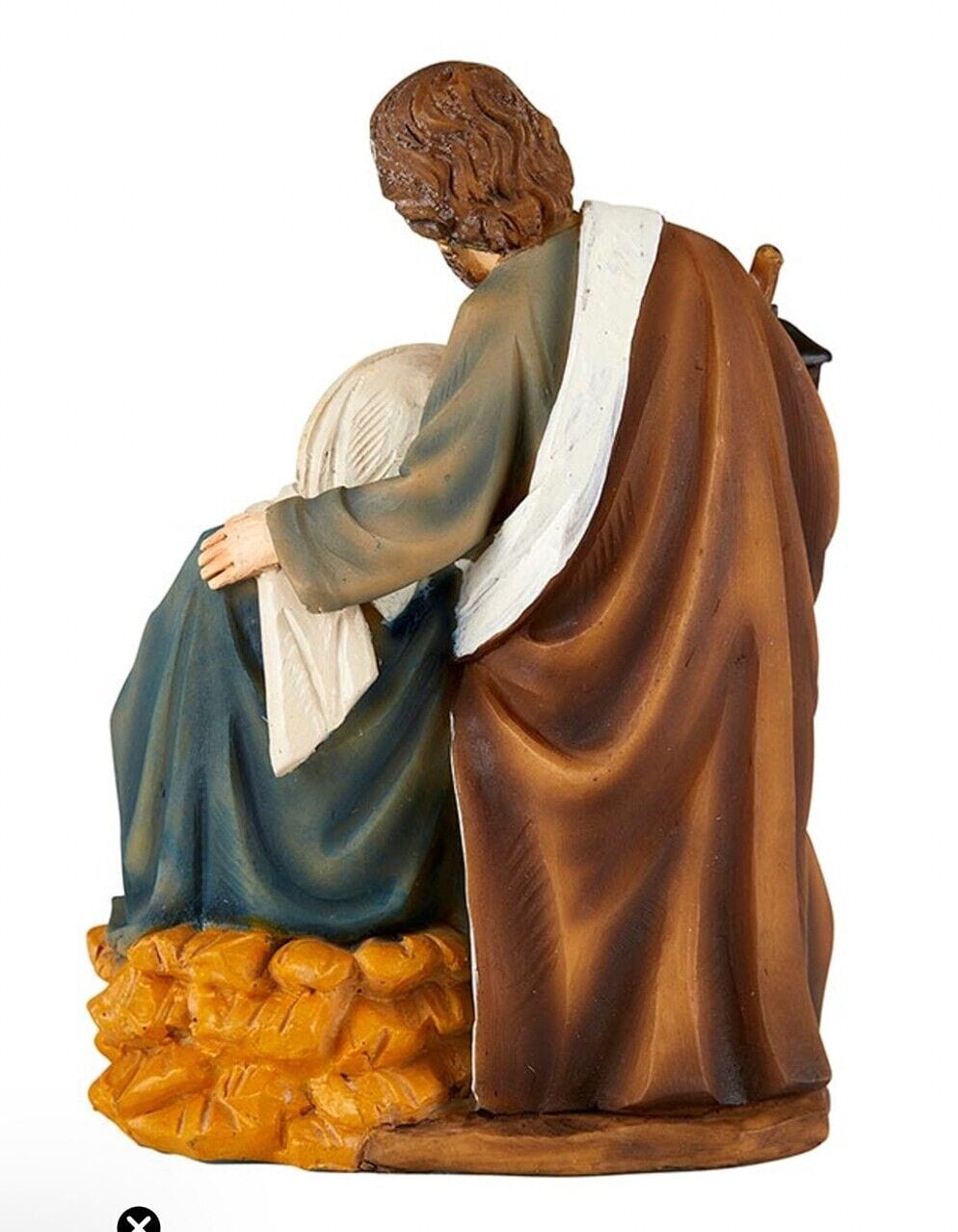Small sitting nativity figurine from the New AB-237 collection, depicting a traditional holiday scene with detailed craftsmanship.