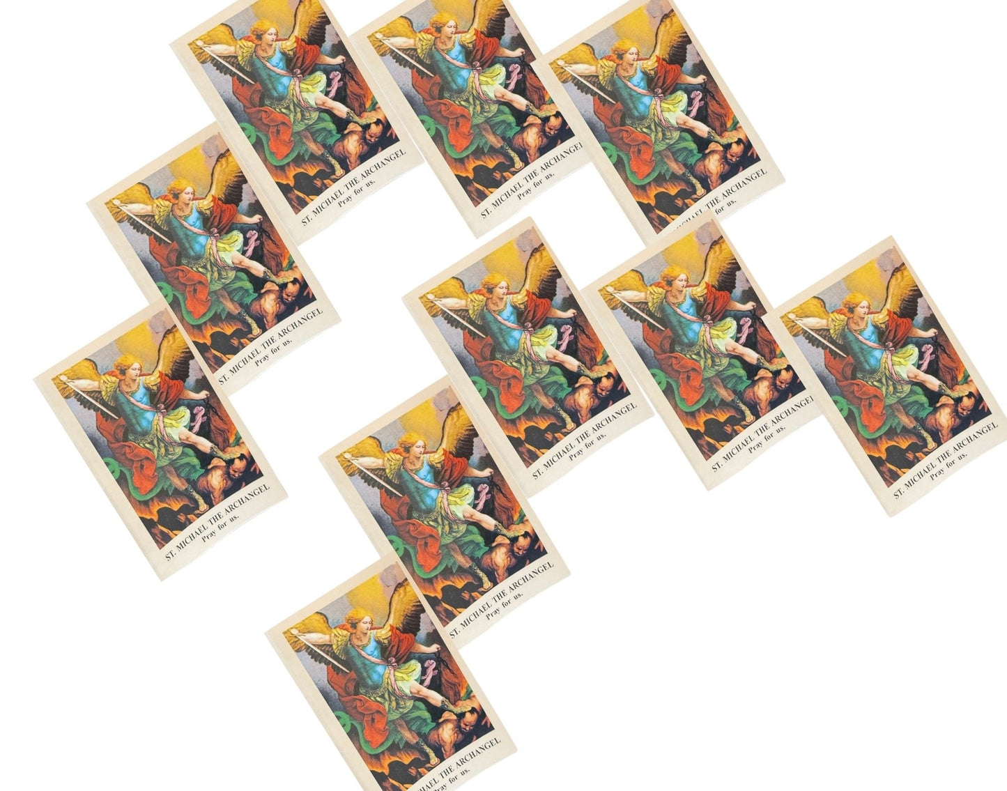 Saint Michael the Archangel Pray for Us Prayer Card - Journeys of Faith