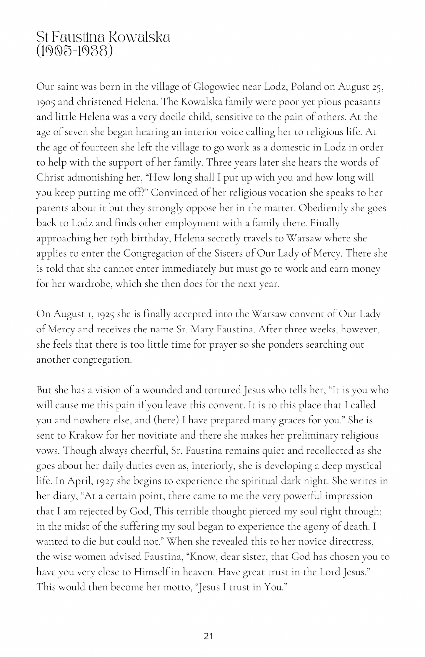 Saint Quotes on Purity Volume 1 (C) - Journeys of Faith