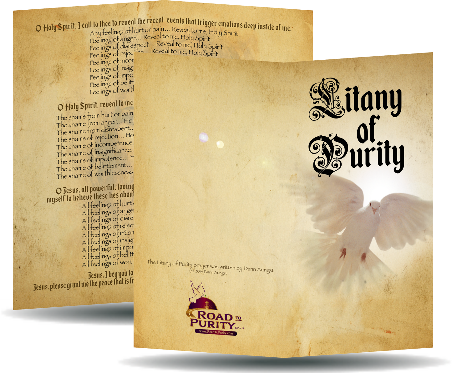 Litany of Purity - Prayer Card / 3" x 6" folded (p) (c) - Journeys of Faith