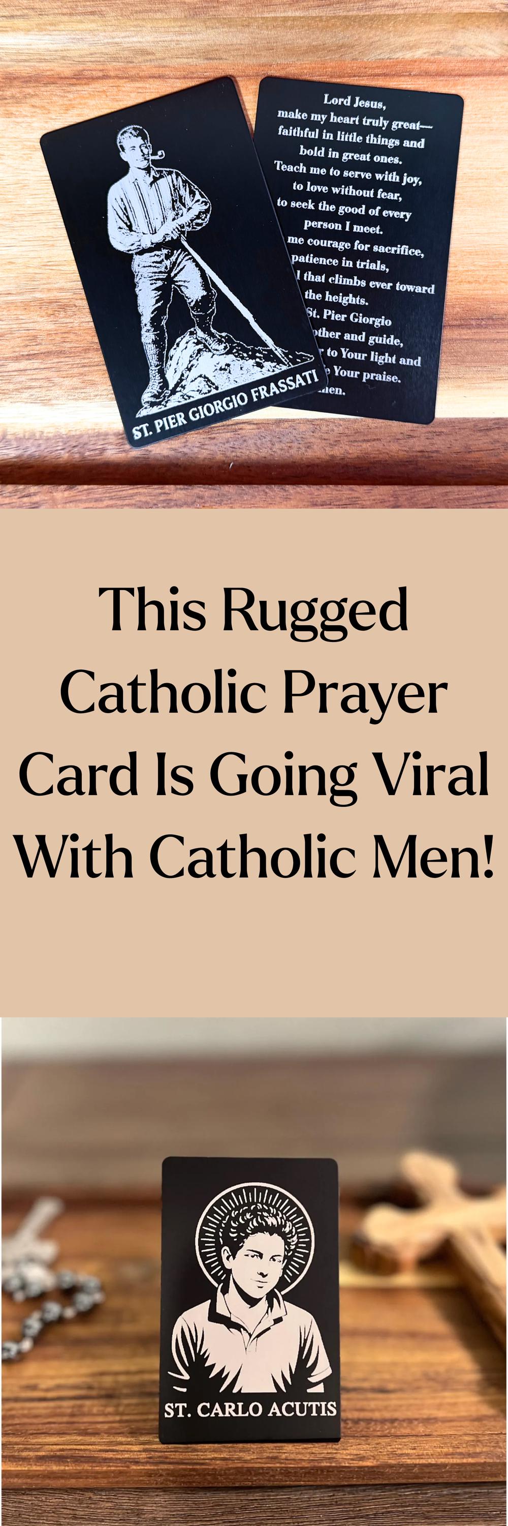 St. Pier Giorgio Frassati Premium Metal Prayer Card - Journeys of Faith