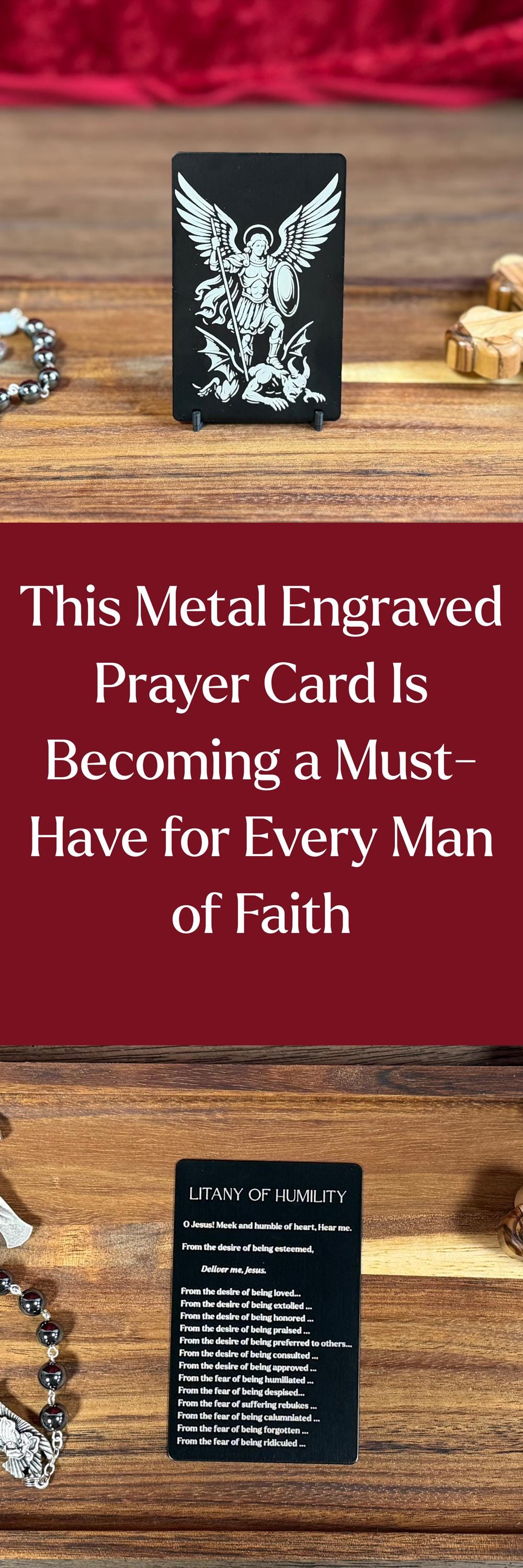St. Michael Premium Metal Prayer Card - Journeys of Faith