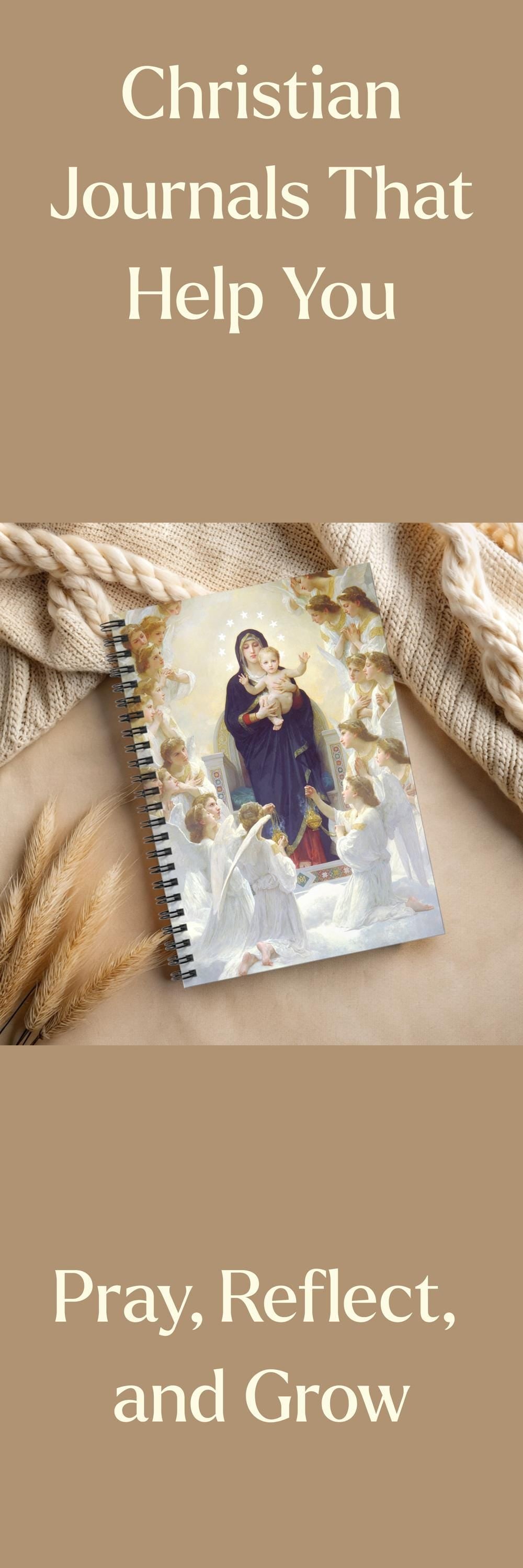 Religious Spiral Notebook Virgin Mary Journal Catholic Stationary Gift under 20 OCIA Devotional Journal Present Idea Mom Holy Hour Journal - Journeys of Faith
