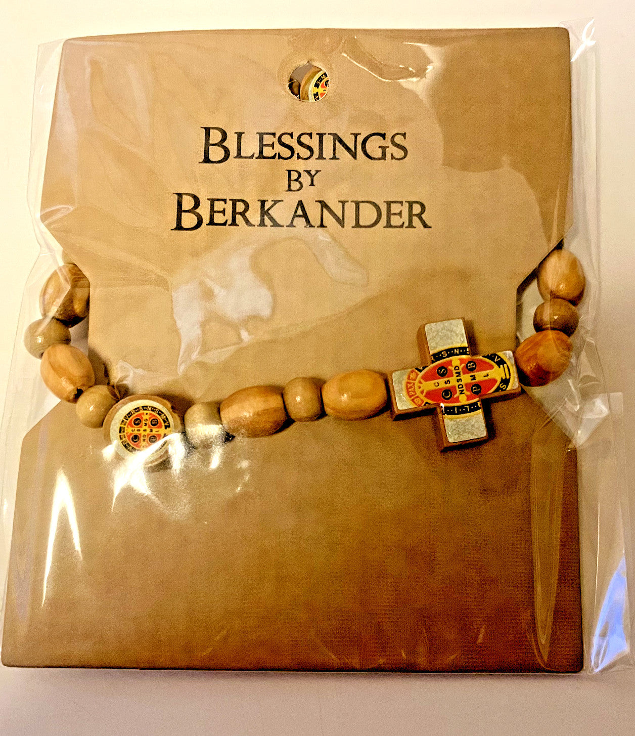 Saint Benedict Wood Bead Bracelet, New #Gftshp-44 - Journeys of Faith