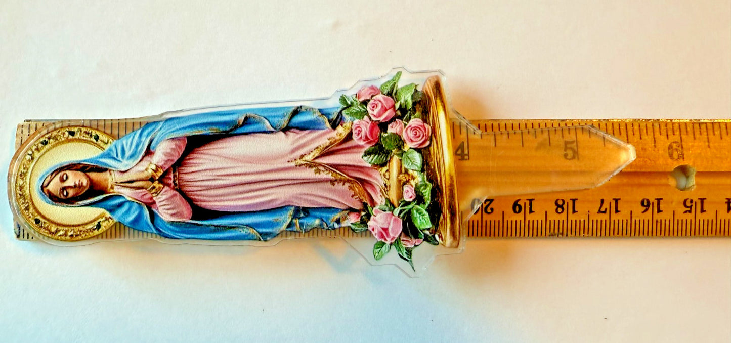 Blessed Mother Acrylic Garden Stake(thin), New #ALM-029-R2 - Journeys of Faith