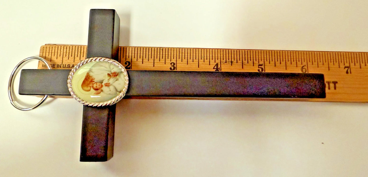 First Holy Communion Boy's Black 6" Wood Cross, New - #Gftshp-105 - Journeys of Faith