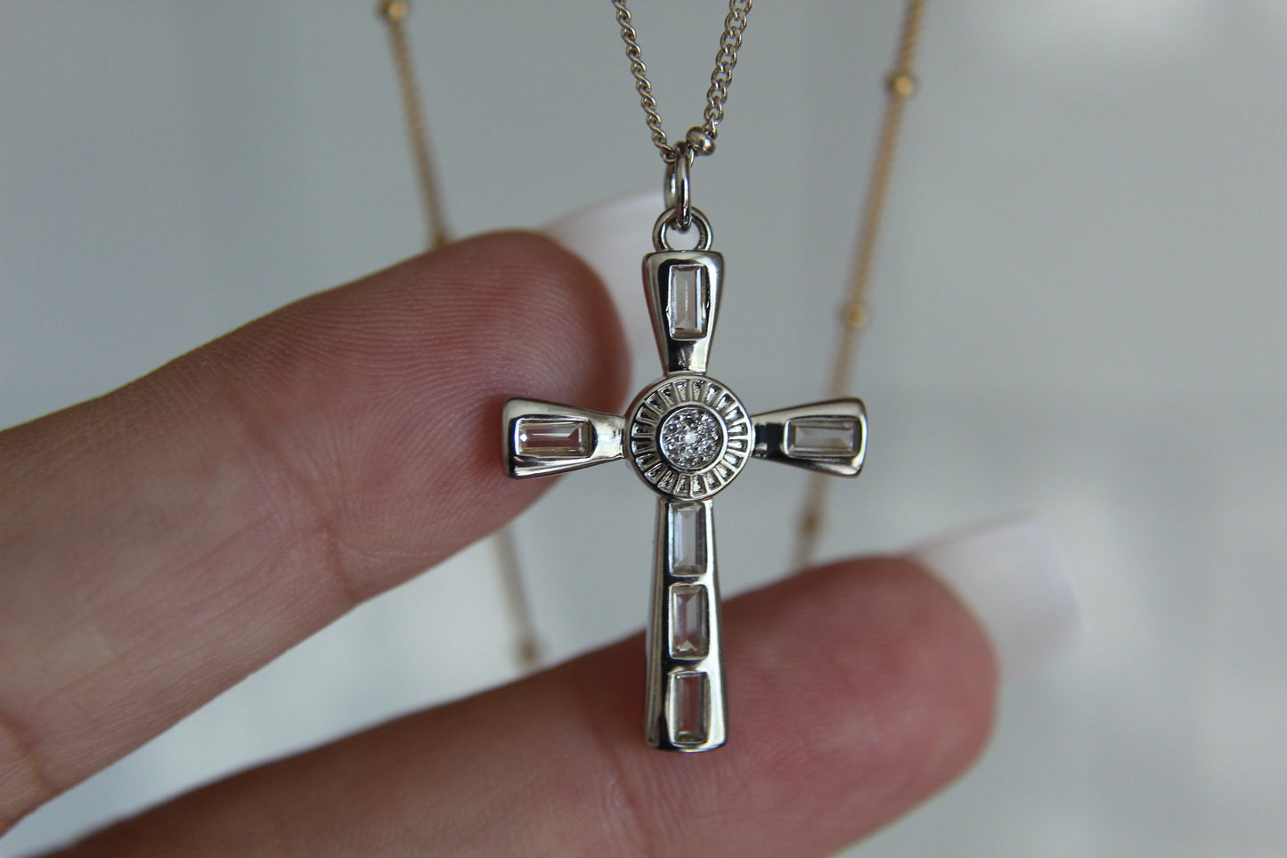 Eternal Cross Necklace in Silver Tone - Journeys of Faith