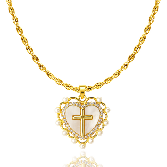 God is Love Necklace in Gold & Silver - Journeys of Faith