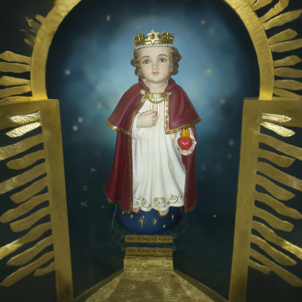 Divine Child Jesus "King of Love" 14" Statue , New from Colombia #F-011 - Journeys of Faith