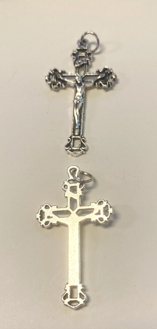 Celtic  Crucifix Pendant 1.75" Silver Plated,  New #14 - Journeys of Faith
