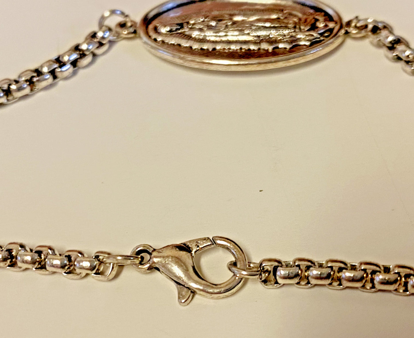 Our Lady of Guadalupe Box Chain Bracelet, New #MD-081