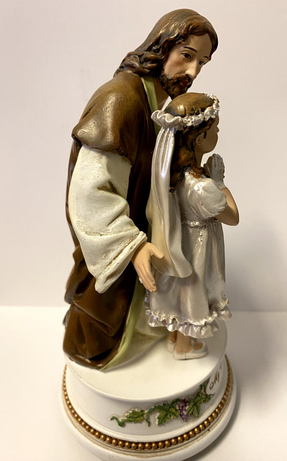 Jesus with Girl Communion Musical Figurine, 7.25" New #RM-026