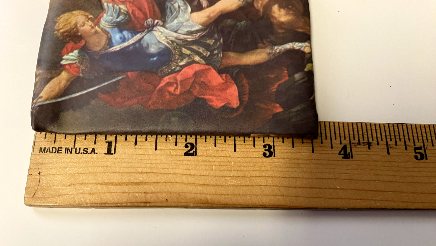 Saint Michael the Archangel Rosary Small 3.25" Pouch, New #AB-027-4