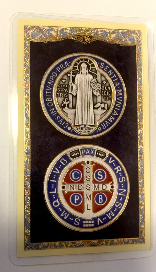 Saint Benedict the Symbolic Meaning of the Medal, Laminated Card, New - Journeys of Faith