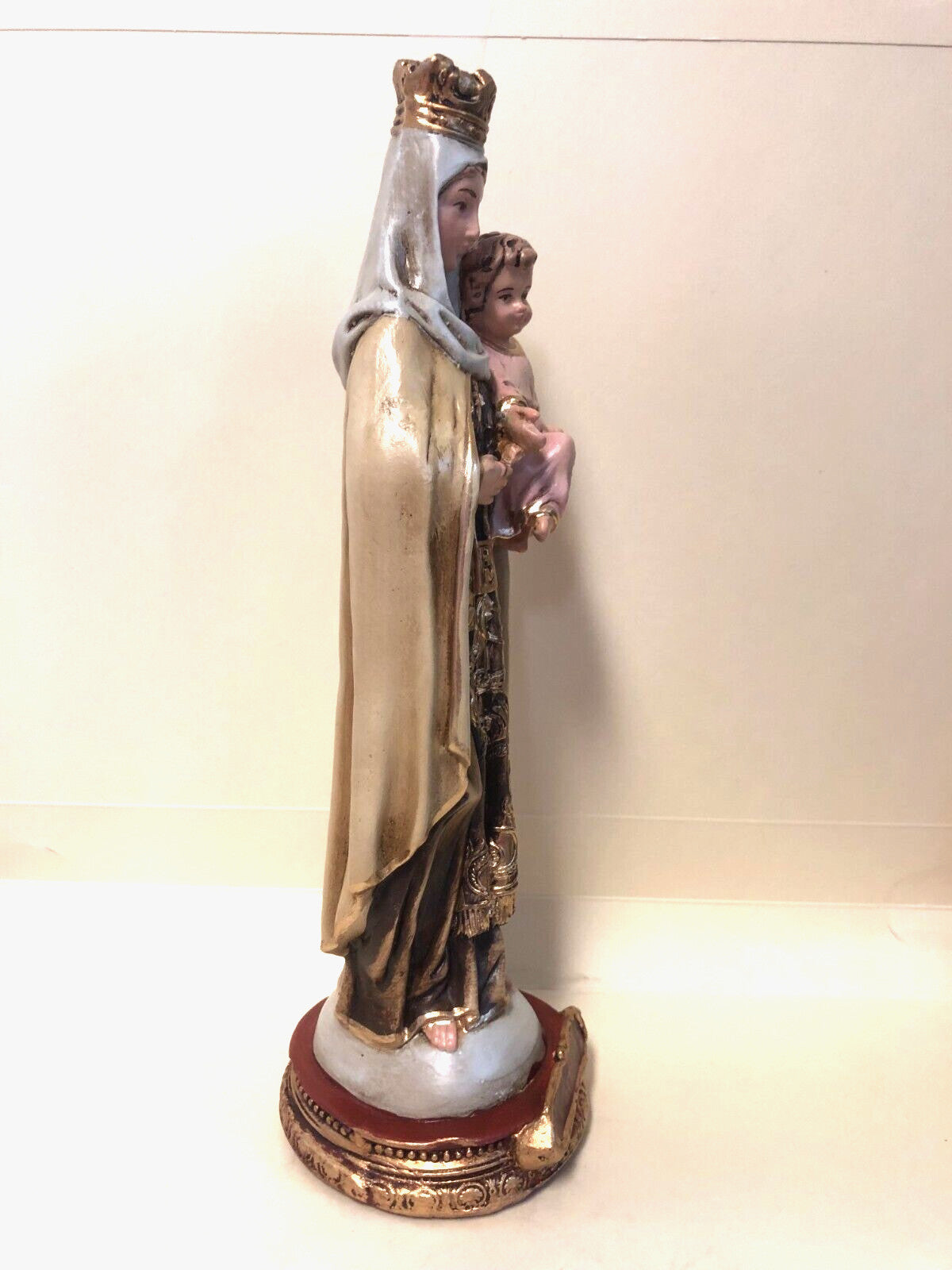 Our Lady of Mount Carmel 9" Statue, New from Colombia #L007