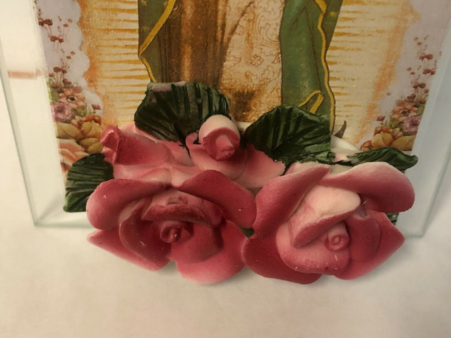 Our Lady of Guadalupe Votive Glass Holder 4.75", New - Bob and Penny Lord Journeys of Faith