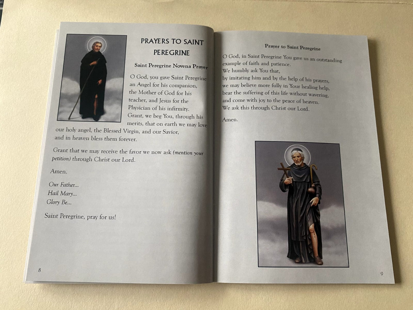 Saint Peregrine, (The Cancer Saint) Novena, New - Bob and Penny Lord Journeys of Faith