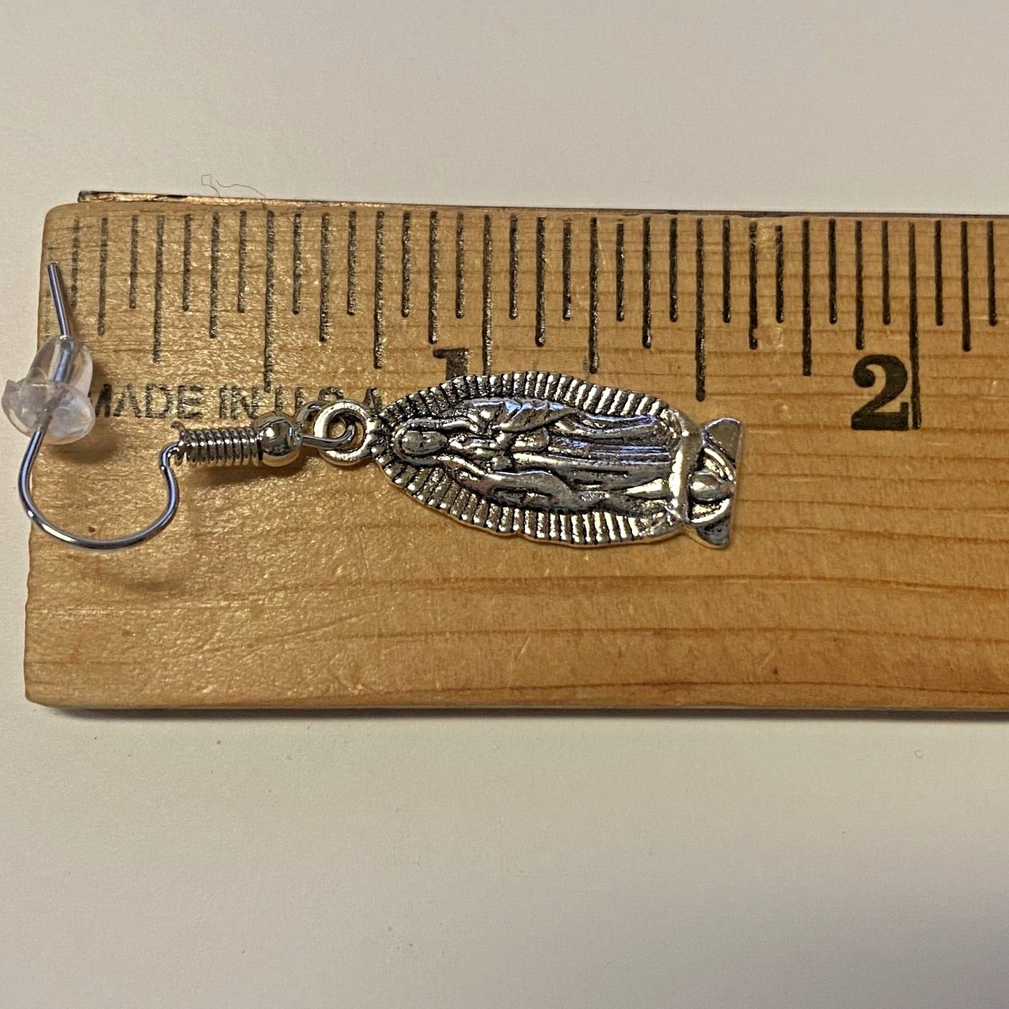 Our Lady of Guadalupe Dangle 1.50" Earrings, New #AB-313-R2