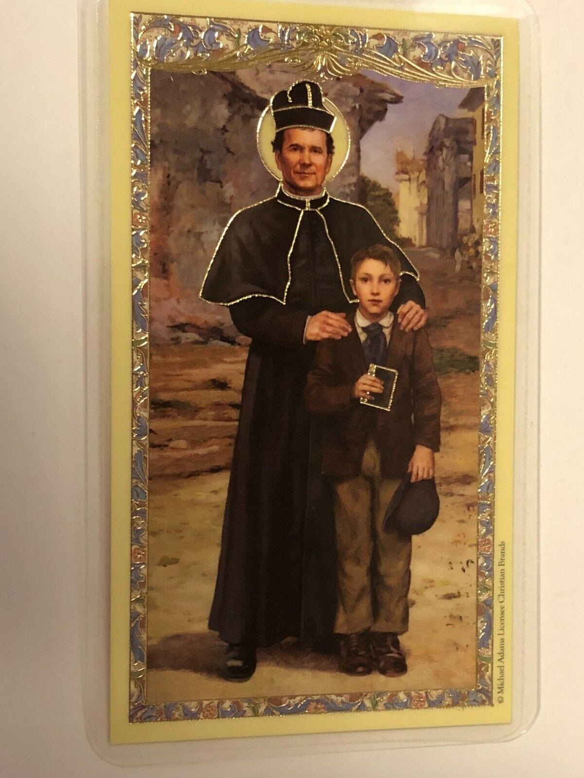 Saint John Bosco (Don Bosco) Laminated Prayer Card, New - Bob and Penny Lord Journeys of Faith
