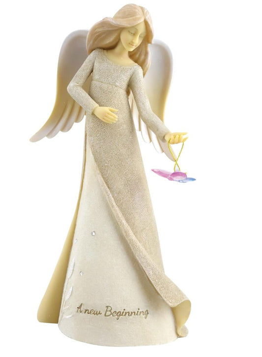 Foundations by Enesco 7.5" "A New Beginning" Angel, New - Journeys of Faith