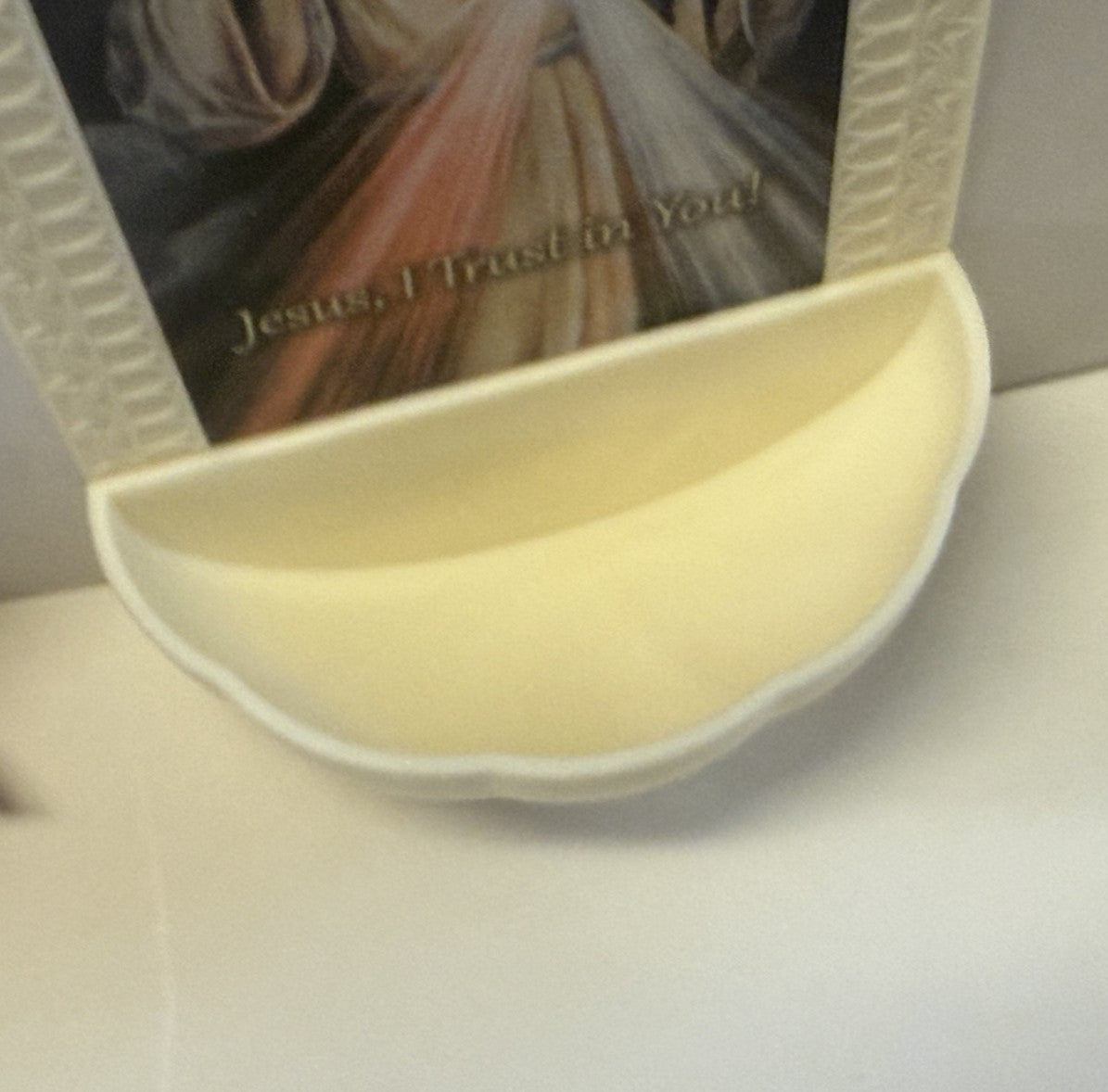 Divine Mercy  5.25" Holy Water Font, New #AB-338-R2 - Journeys of Faith