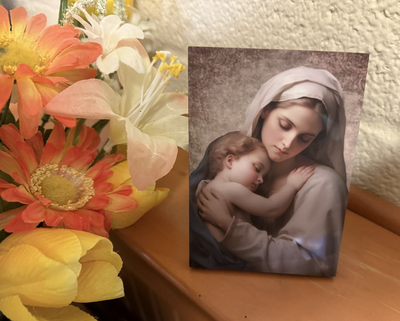 Madonna with Child 5" Wood Plaque, New #AB-359/R2 - Journeys of Faith