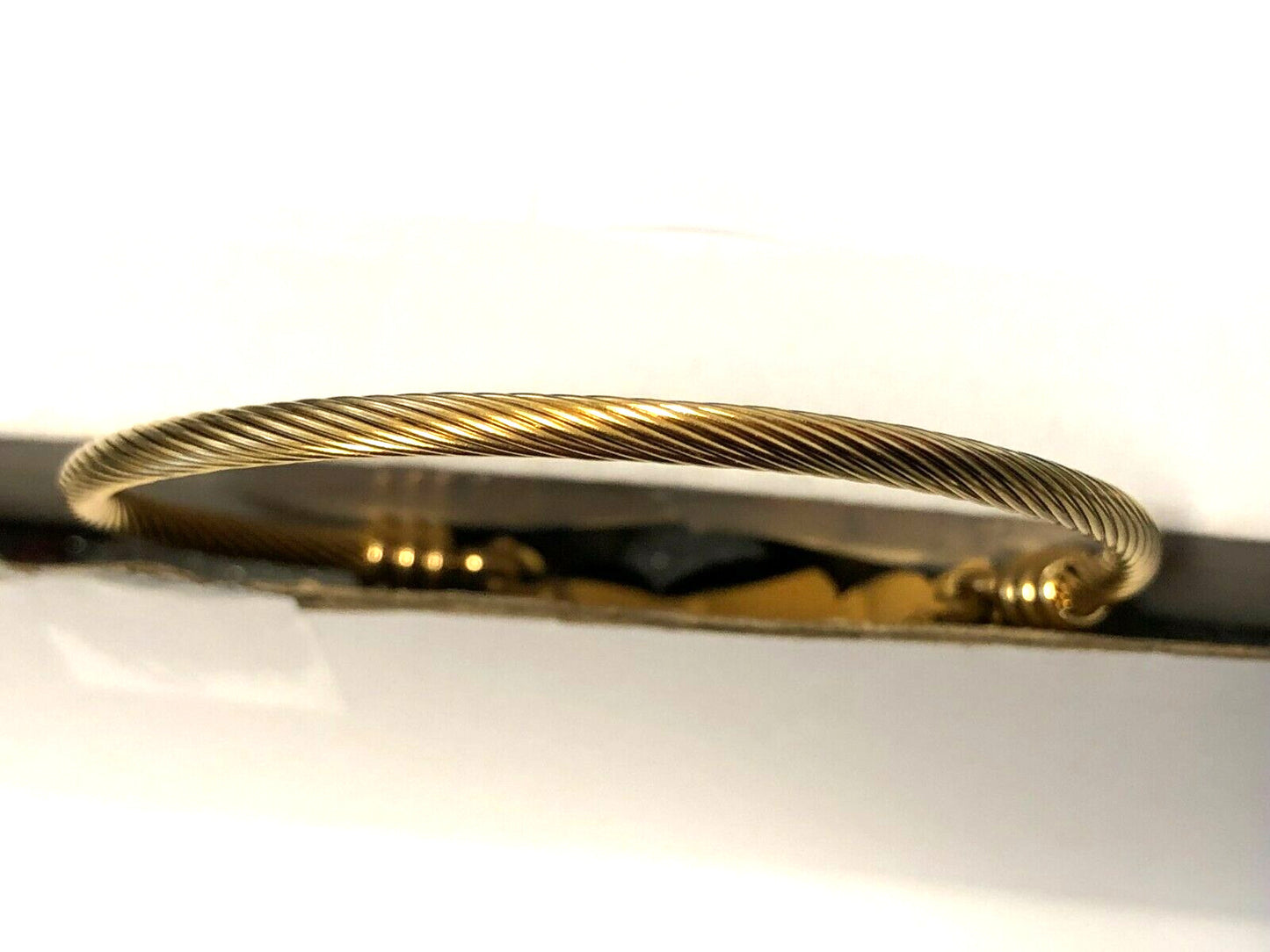 Saint Benedict Medal on Gold or Silver Bangle Bracelet, New - Journeys of Faith