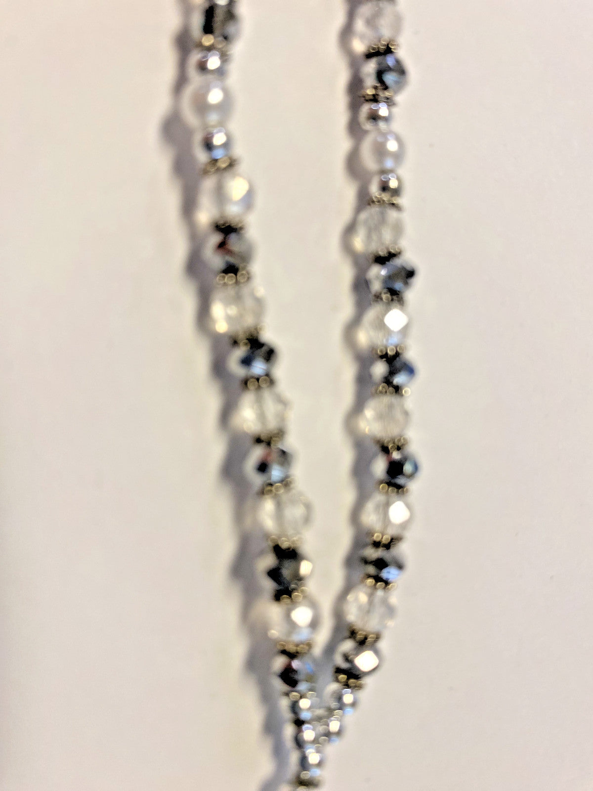 Crystal Magnetic 7" Bracelet with enamel chalice & cross charms, New #AB-79