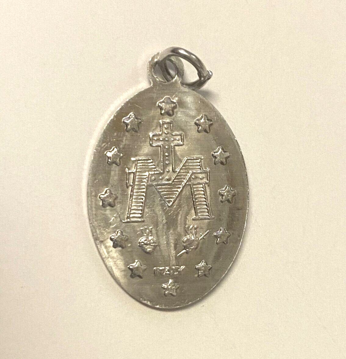 Our Lady of the Miraculous Silver tone Image 1" Medal, New from Italy - Bob and Penny Lord