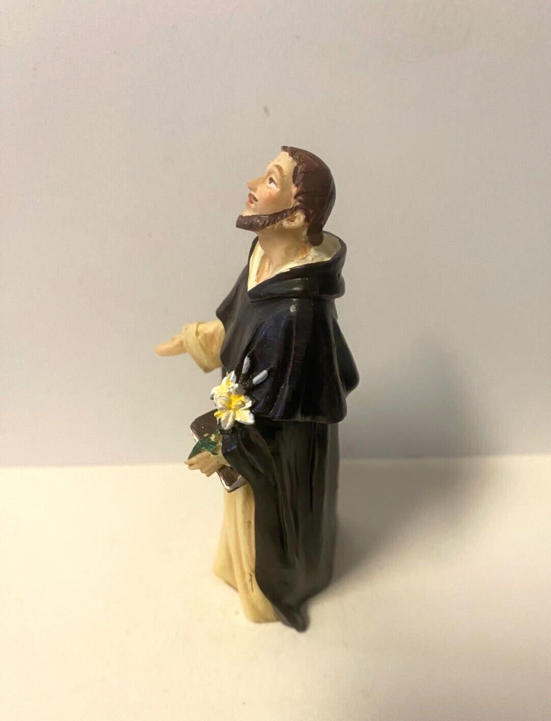 Saint Dominic 4" H Statue, Prayer Card + Bio, New
