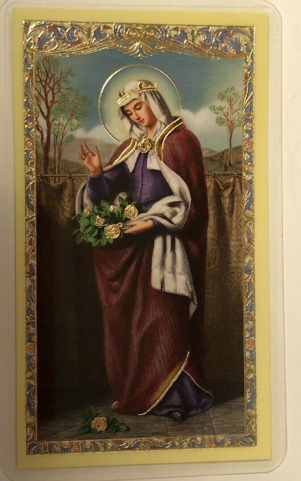 Saint Elizabeth of Hungary, Laminated Prayer Card, New - Bob and Penny Lord Journeys of Faith
