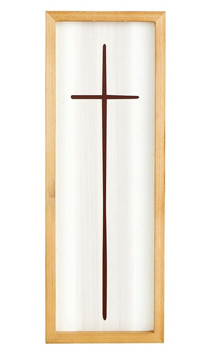Framed Cross, 12.25" New #AB-254-R2
