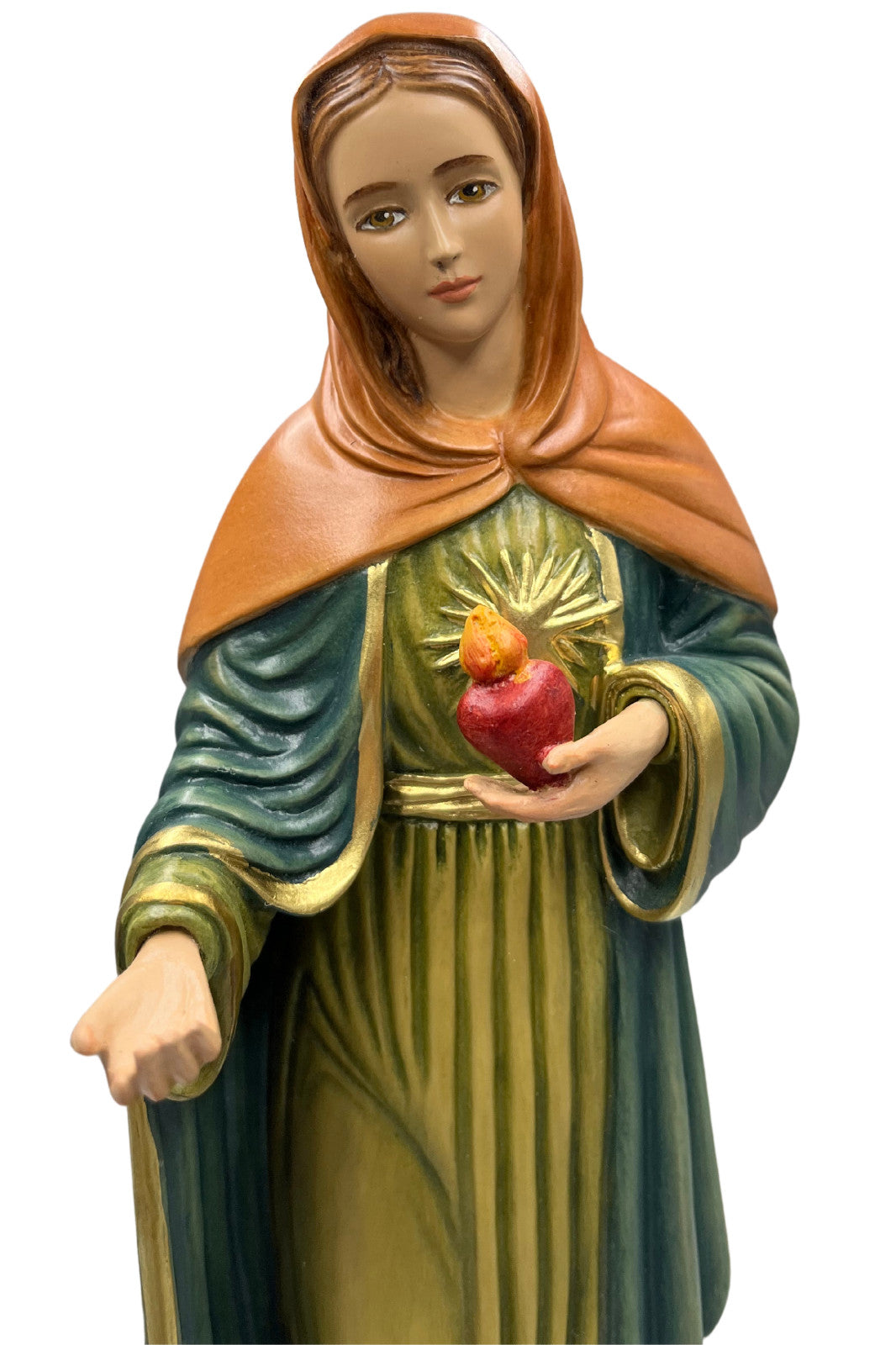 12 inch Flame of Love Statue hand made in Colombia #F001 - Journeys of Faith