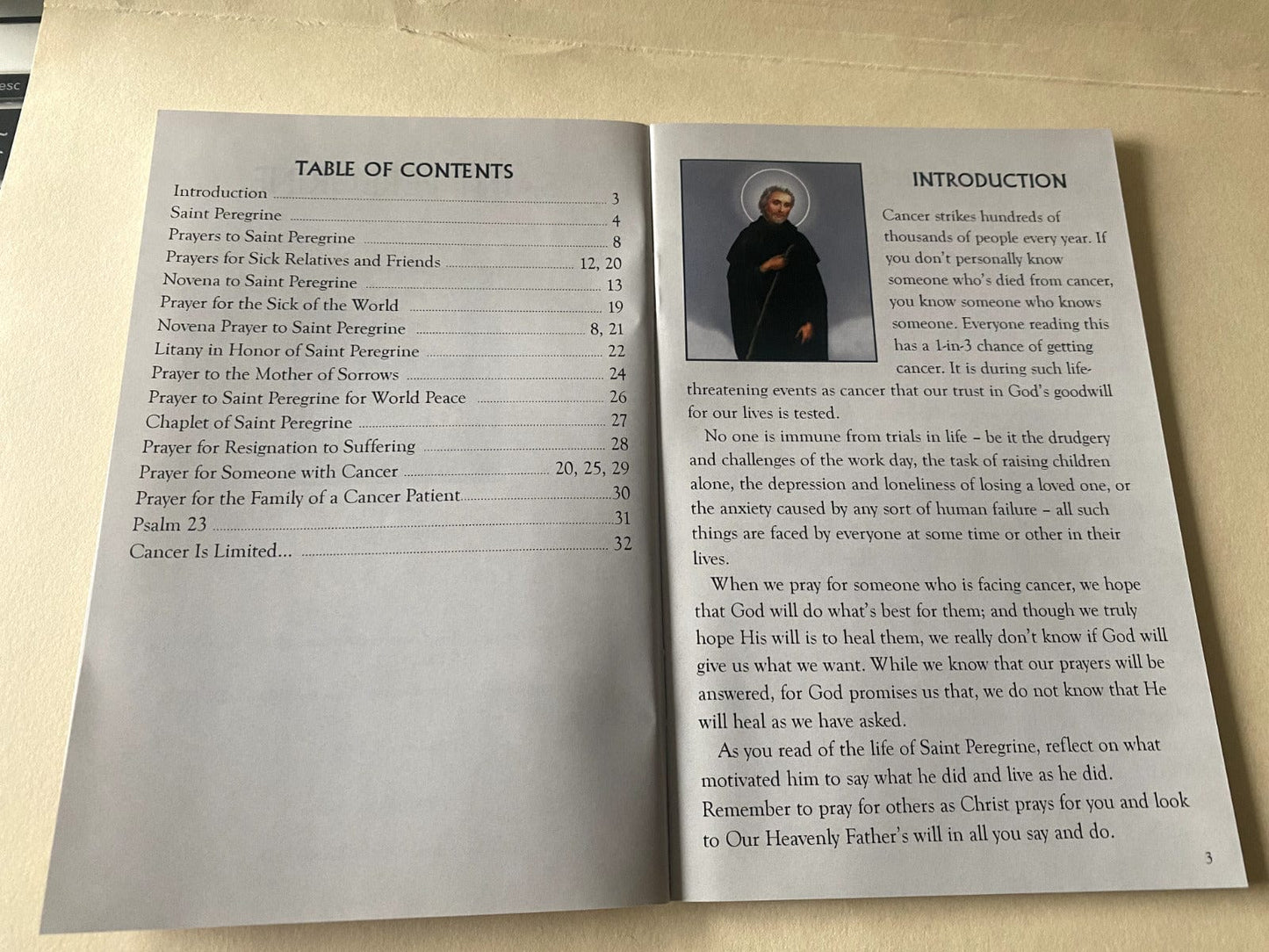 Saint Peregrine, (The Cancer Saint) Novena, New - Bob and Penny Lord Journeys of Faith