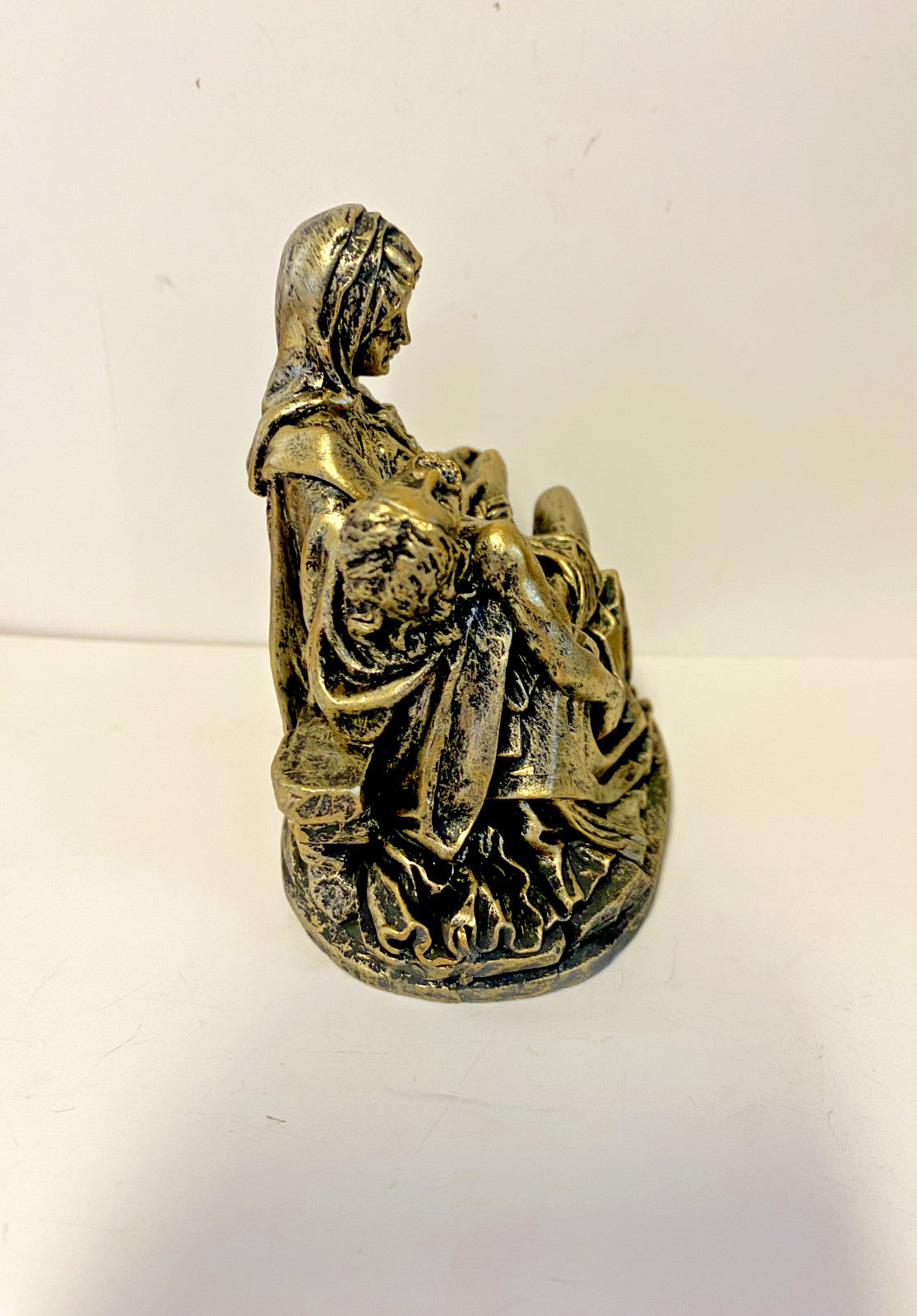 Pieta Bronze Finish Statue, 3,50" New AB-157