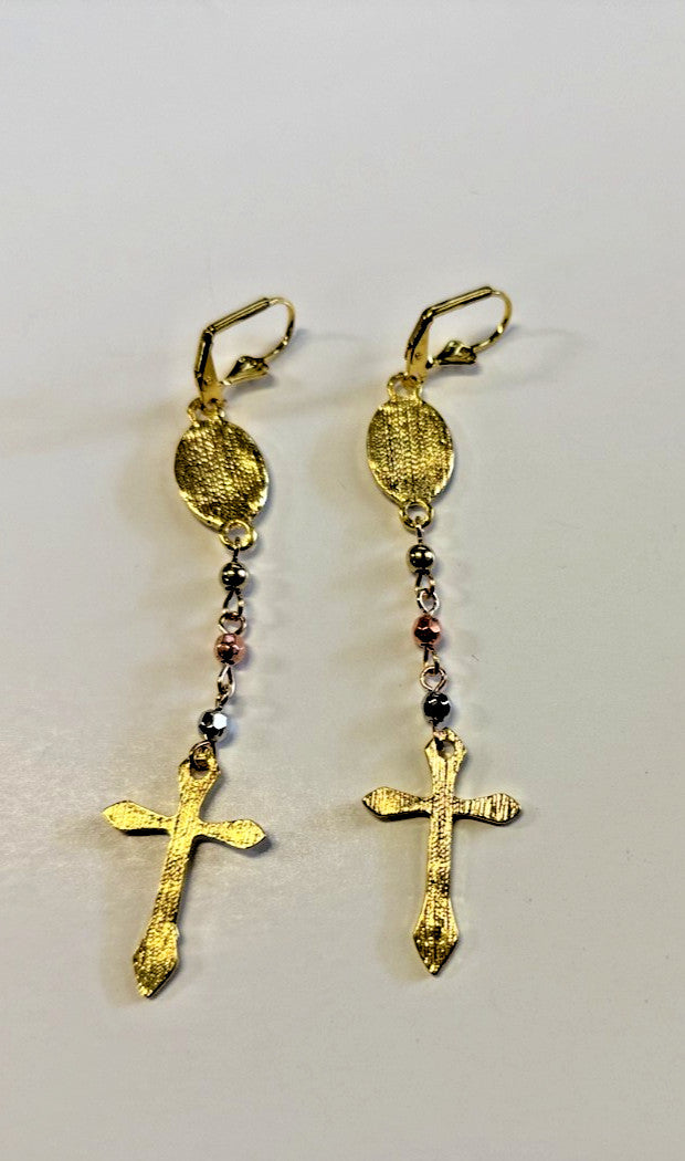 Our Lady of Guadalupe Dangle 3.75"  Earrings, New #AB-382-R2 - Journeys of Faith