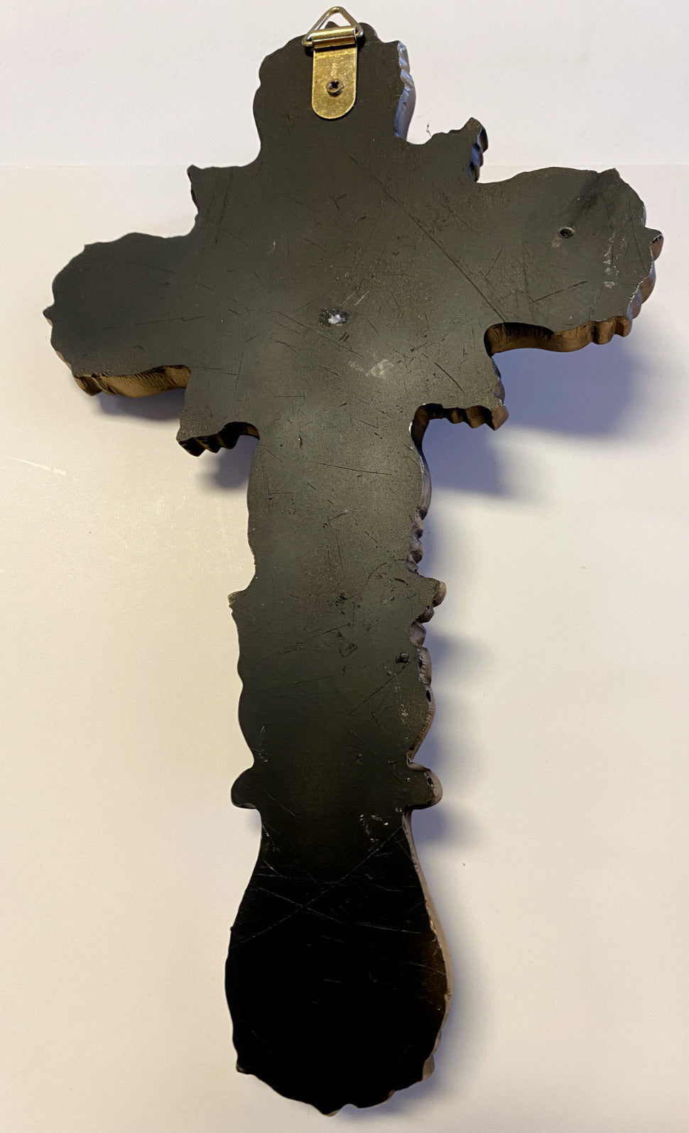 Bronze & Gold Flourish Accent, Wall Crucifix 9", New #AB-132