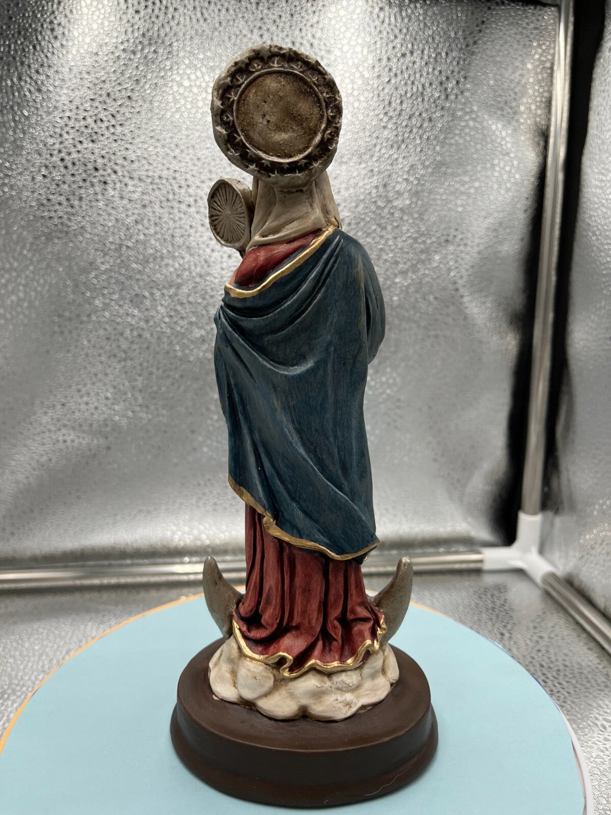 Our Lady of the Rosary Statue, 8.5" New